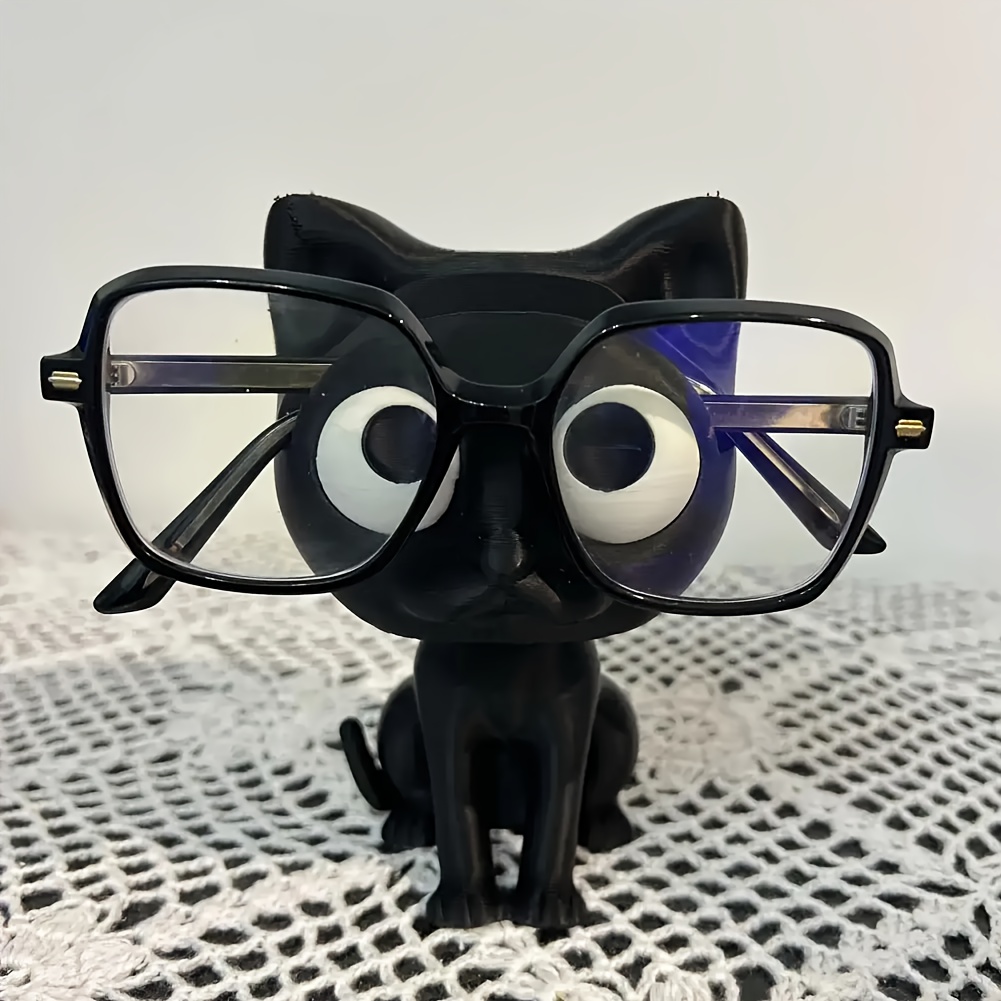 Home Decor Cat - 3D 프린팅된 고양이 안경꽂이 1개 -
