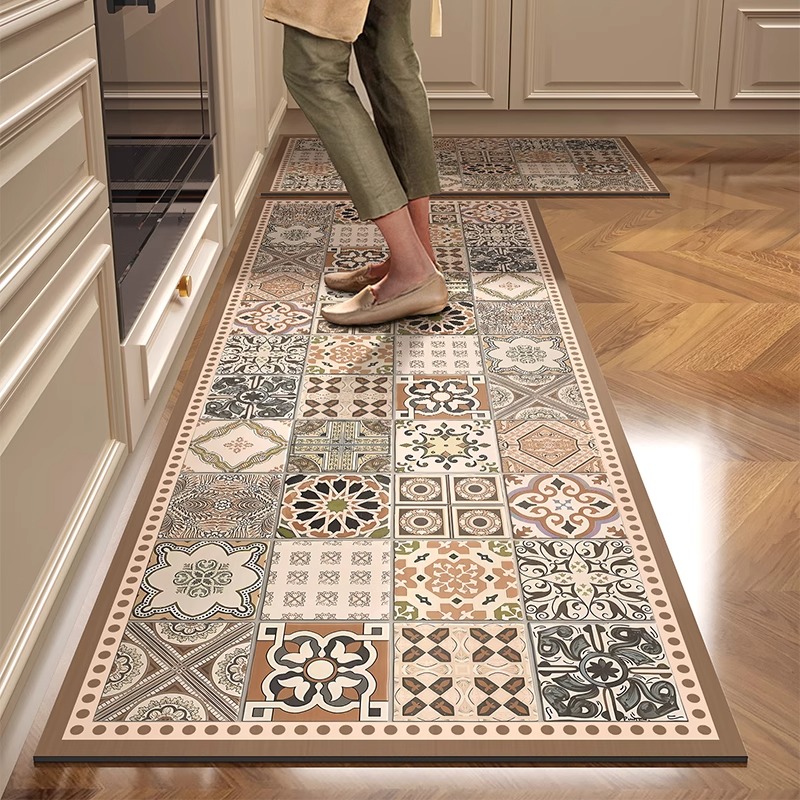 Home Decor Online Free - 주방 바닥 매트 PVC 가죽 발