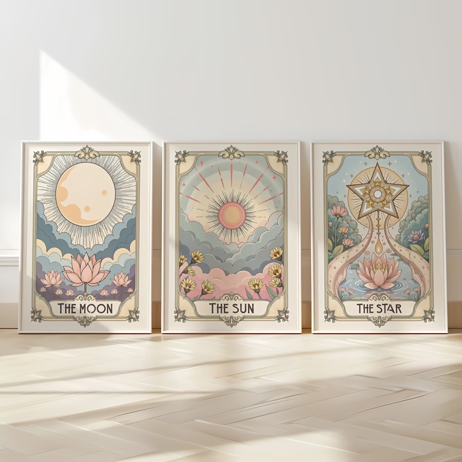 Home Decor Nz - 현대 보헤미안 타로 태양과 달 벽