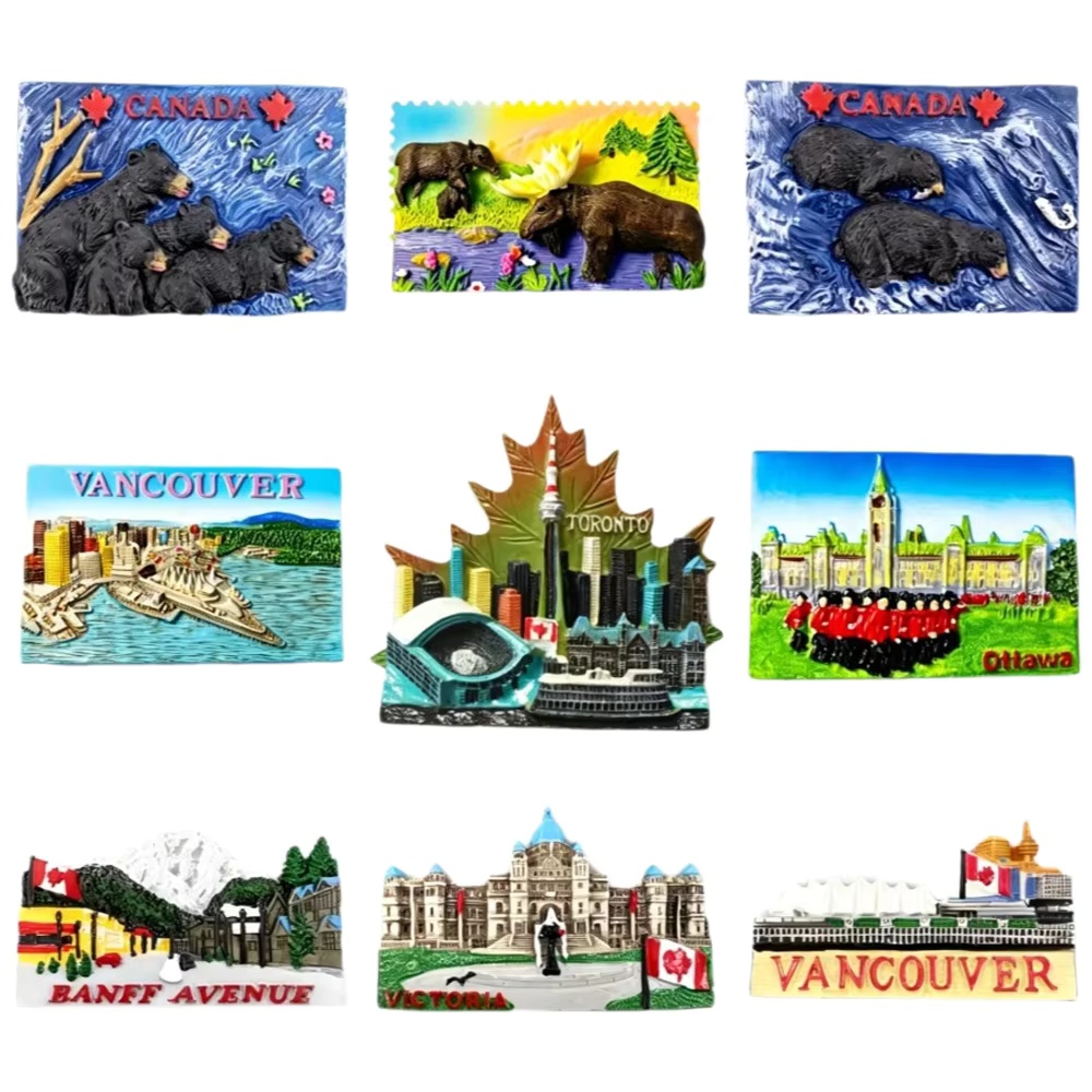 Home Decor Vancouver - 캐나다 냉장고 자석 3D 레진 도시
