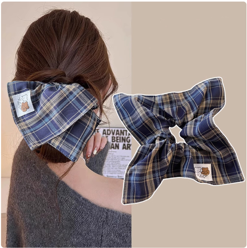 Home Decor Trends 2025 - 2025 패션 스퀘어 격자 무늬 Scrunchie