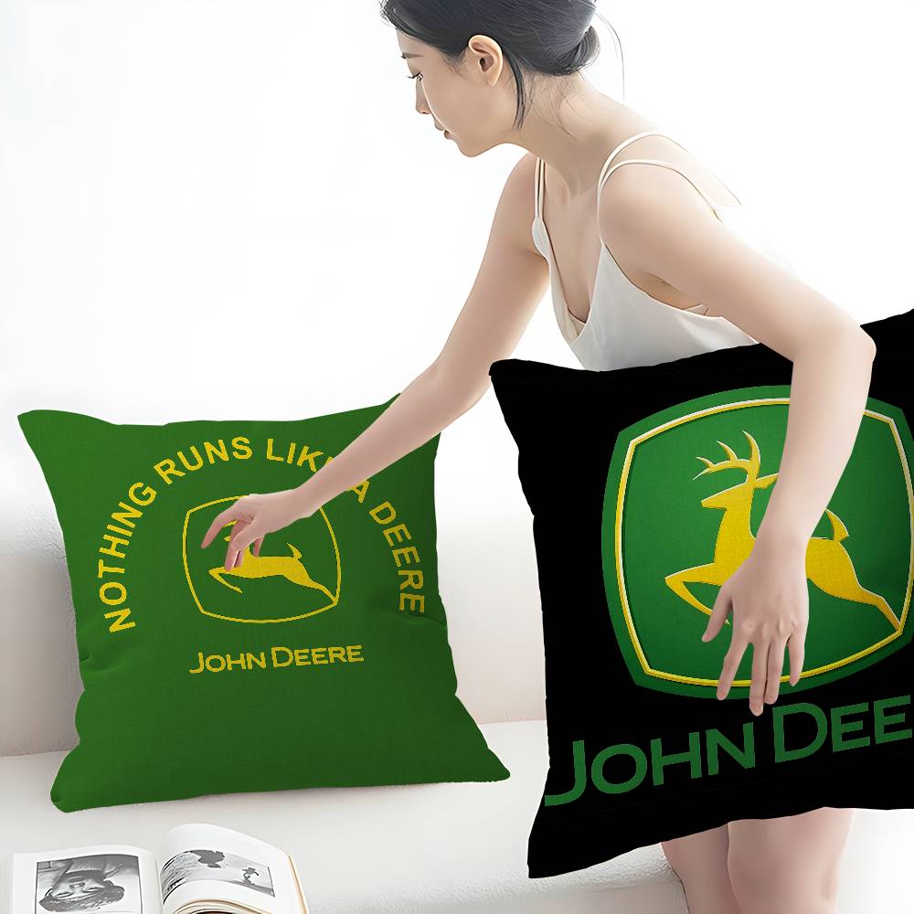 Home Decor Logo Design - J-John-Deere 로고 메이플 디자인 쿠션 커버