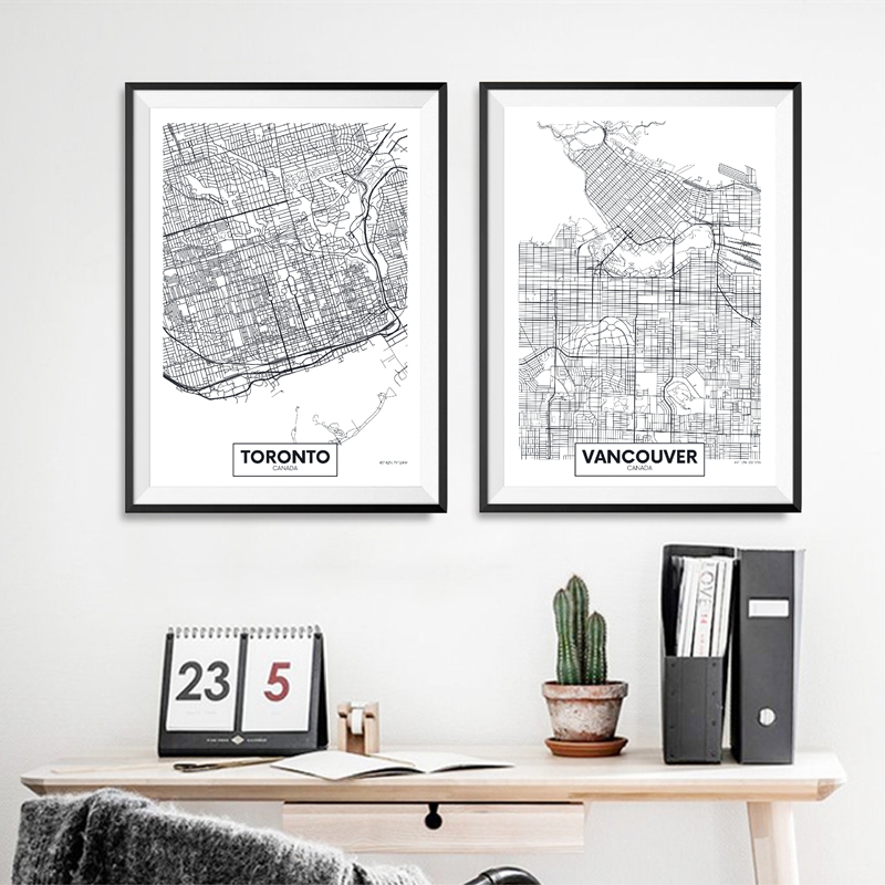 Home Decor Vancouver - 현대 미니멀리스트 벽 아트 캔버스 페인팅,