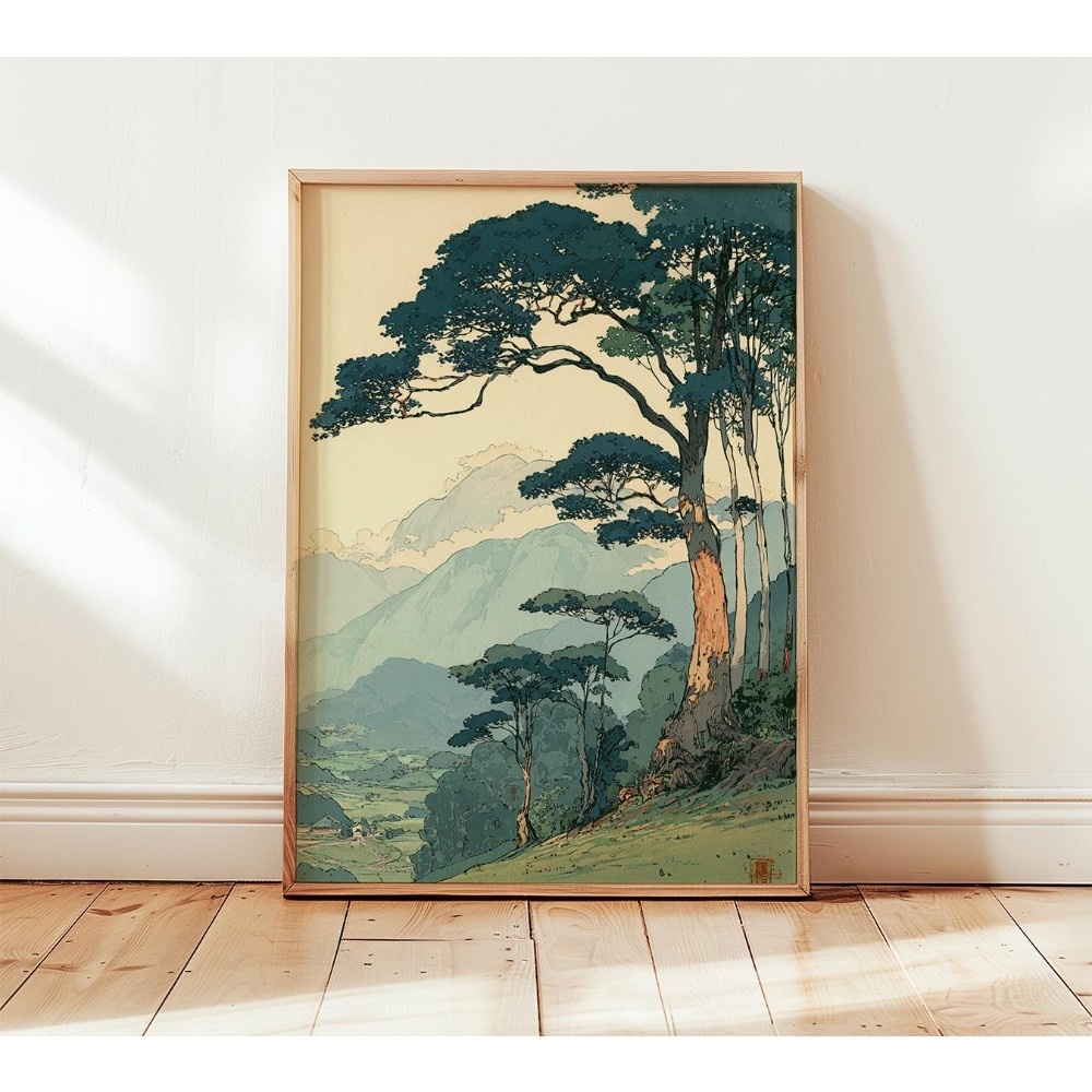 레트로 일본 잉어와 나무 캔버스 벽 예술 인쇄 프레임  - Home Decor Aesthetic Pinterest 리뷰 및 가격