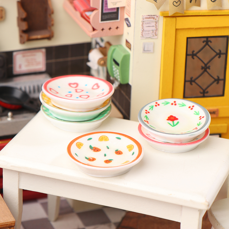 5Pcs 1/12 인형 집 미니 접시 요리 모델 인형  - Home Decor Kitchen 리뷰 및 가격