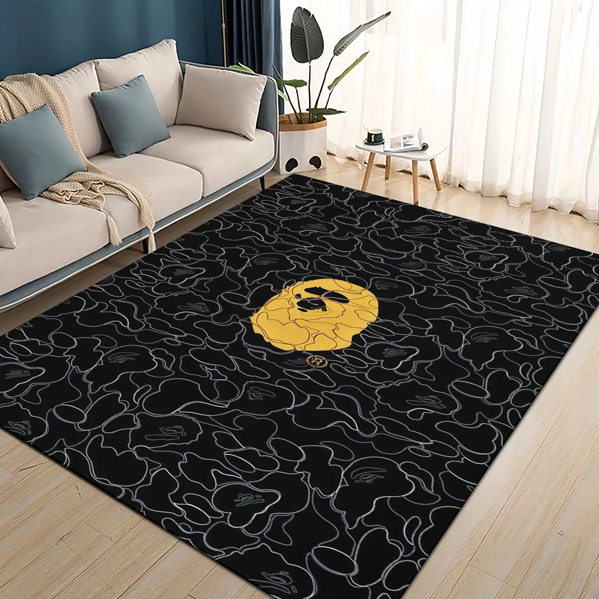 2025 새로운 스타일 B-BAPE 만화 러그 카펫,  - Home Decor Online Free 리뷰 및 가격