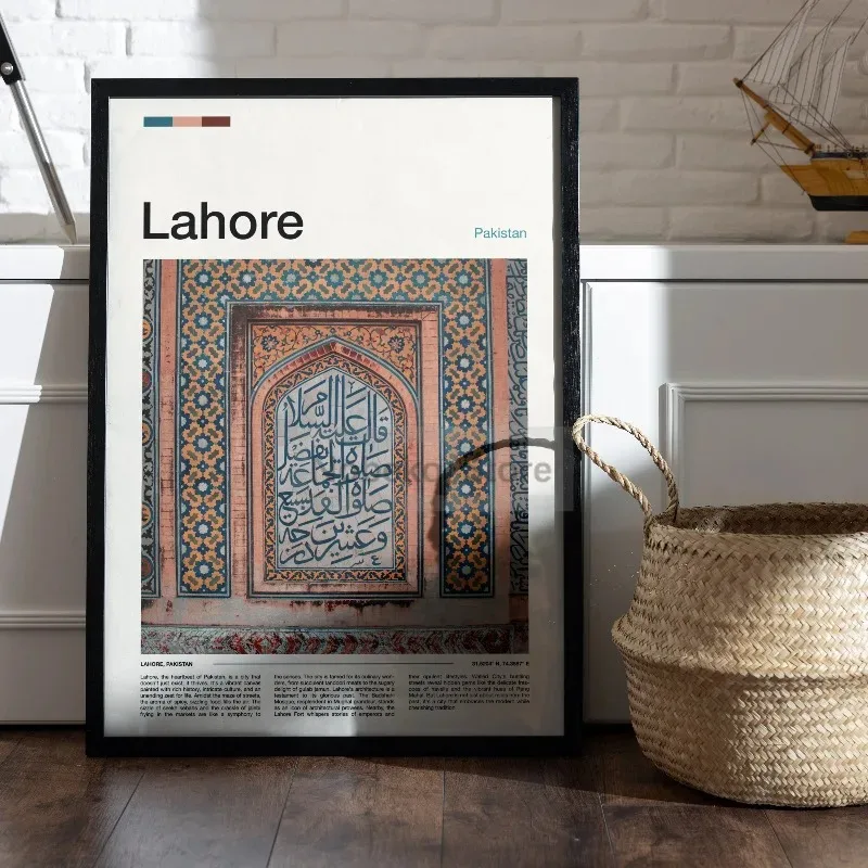 캔버스 회화 벽 아트 그림 아시아 파키스탄 여행 포스터 - Home Decor Karachi 리뷰 및 가격