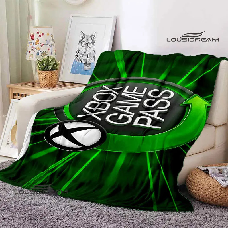 Xbox 로고 플리스 담요 부드러운 게임 디자인 덮개  - Home Decor Logo Design 리뷰 및 가격