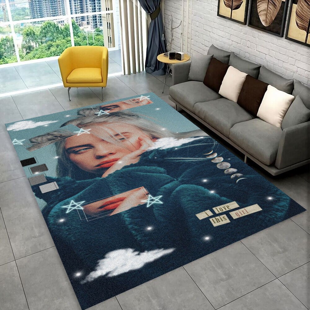 패션 빌리 아일리시 가수 스타 카펫 러그, 놀이방, 침 - Home Decor Online Free 리뷰 및 가격