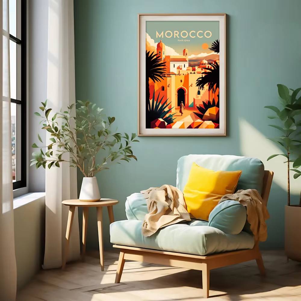 다채로운 런던 카라치 도시 풍경 여행 선물 벽 예술 포 - Home Decor Karachi 리뷰 및 가격