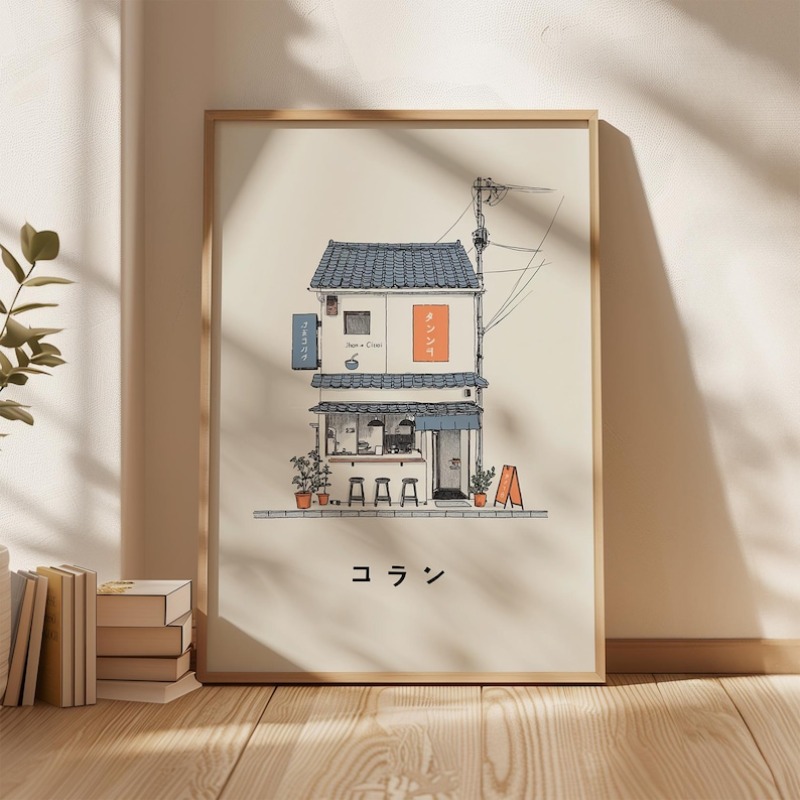 1개 일본 라멘 가게 캔버스 벽 예술 프린트, 프레임  - Home Decor Aesthetic Pinterest 리뷰 및 가격