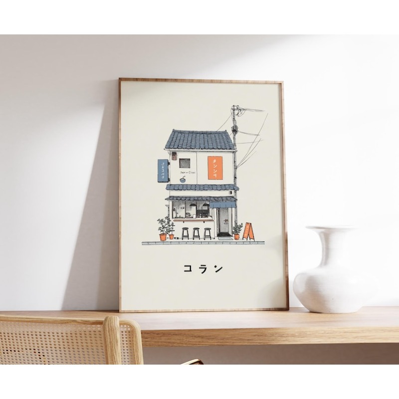1개 일본 라멘 가게 캔버스 벽 예술 프린트, 프레임  - Home Decor Aesthetic Pinterest 리뷰 및 가격
