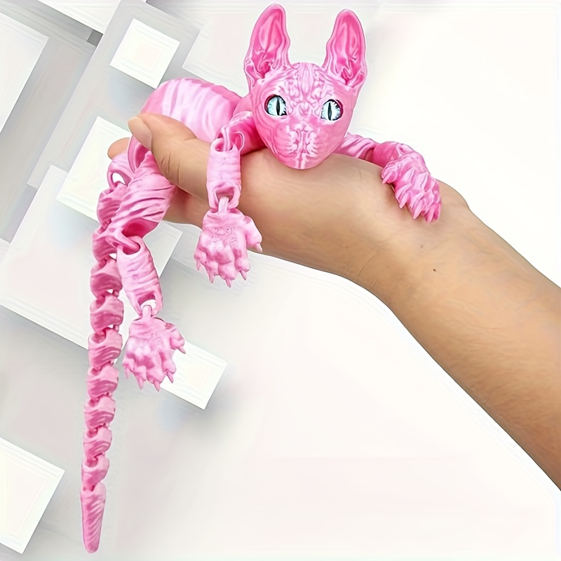 1개 3D 프린팅된 스핑크스 고양이 피규어, 랜덤 눈알 - Home Decor Cat 리뷰 및 가격