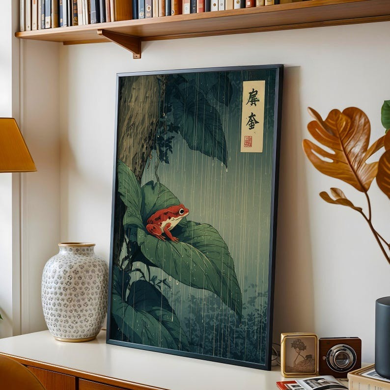 1pc 일본 개구리 캔버스 벽 예술, 프레임이 없는 빈 - Home Decor Aesthetic Pinterest 리뷰 및 가격