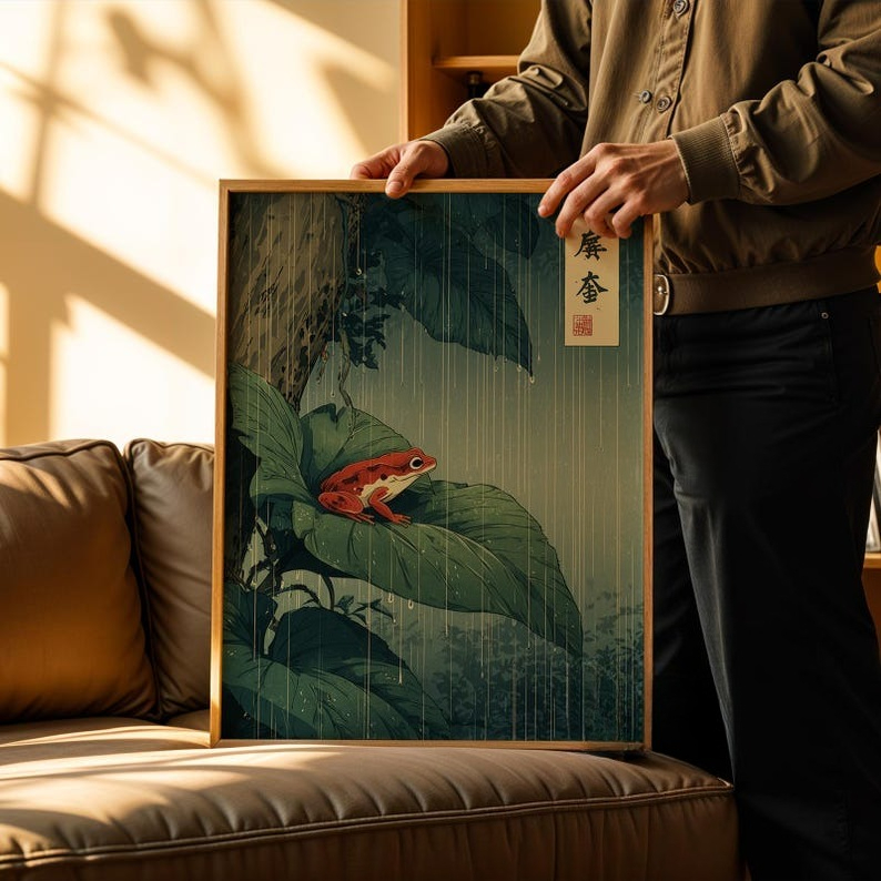 1pc 일본 개구리 캔버스 벽 예술, 프레임이 없는 빈 - Home Decor Aesthetic Pinterest 리뷰 및 가격
