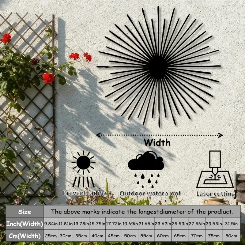 현대적인 2D 평면형 태양꽃 모양 금속 벽 장식 - 거 - Home Decor Aesthetic Pinterest 리뷰 및 가격