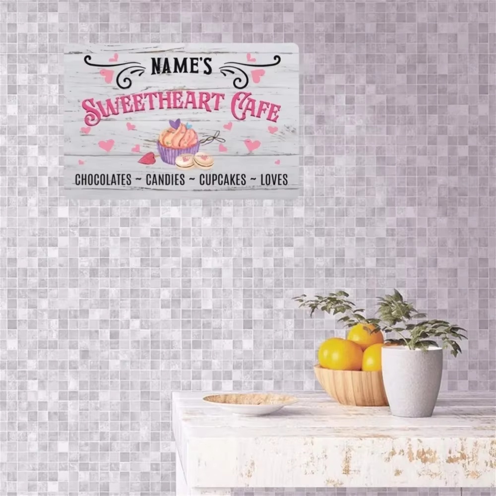 [2D 플랫] 발렌타인데이 카페 주방 금속 사인 맞춤형 - Home Decor Kitchen 리뷰 및 가격