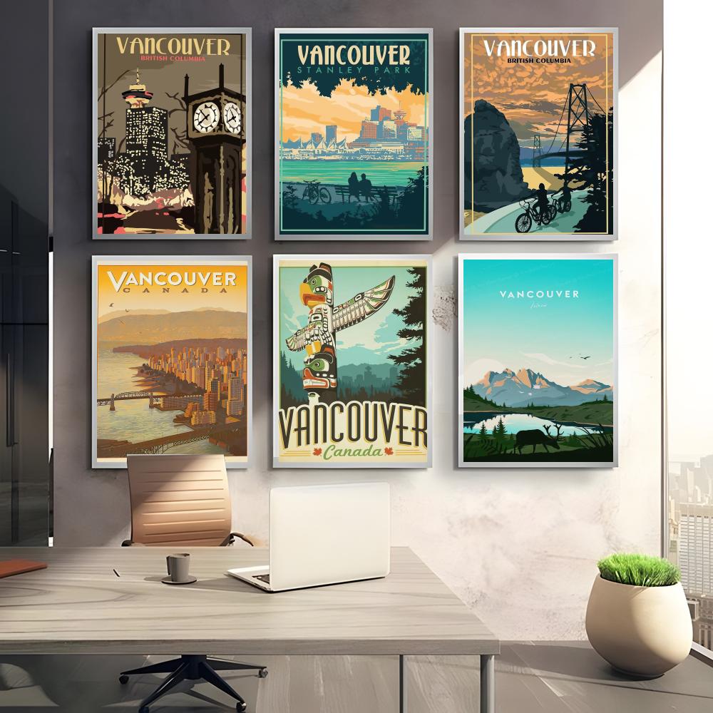 아름다운 평화로운 도시 밴쿠버 포스터 HD 아트 스티커 - Home Decor Vancouver 리뷰 및 가격
