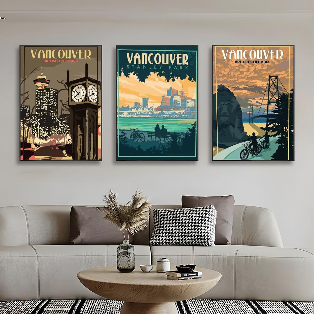 아름다운 평화로운 도시 밴쿠버 포스터 HD 아트 스티커 - Home Decor Vancouver 리뷰 및 가격