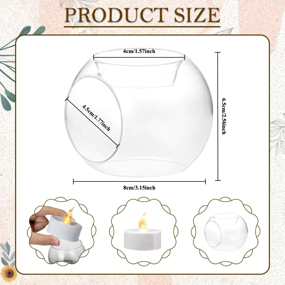 6/12pcs 유리 라운드 중공 캔들 홀더 측면 개방형 - Home Decor Nz 리뷰 및 가격