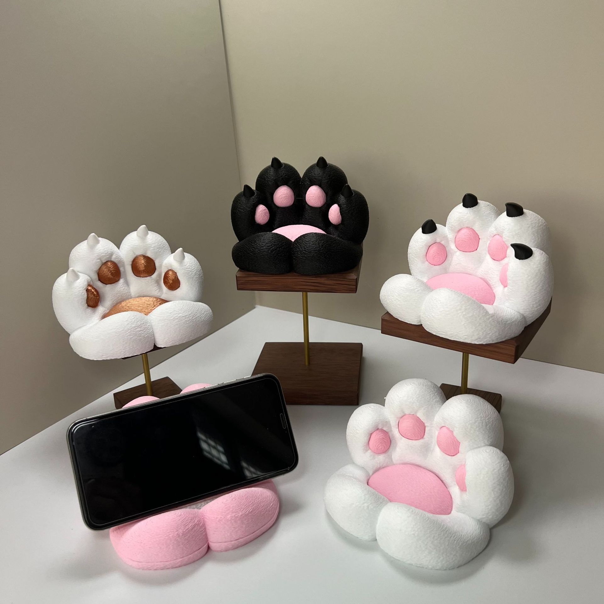 귀여운 고양이 발 모양의 책상 장식품, 휴대폰 및 태블 - Home Decor Cat 리뷰 및 가격