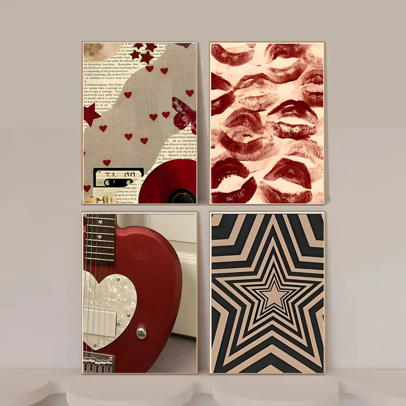 포스터 Y2K 록 스타일 캔버스 그림 추상화 거실 침실 - Home Decor Aesthetic Pinterest 리뷰 및 가격