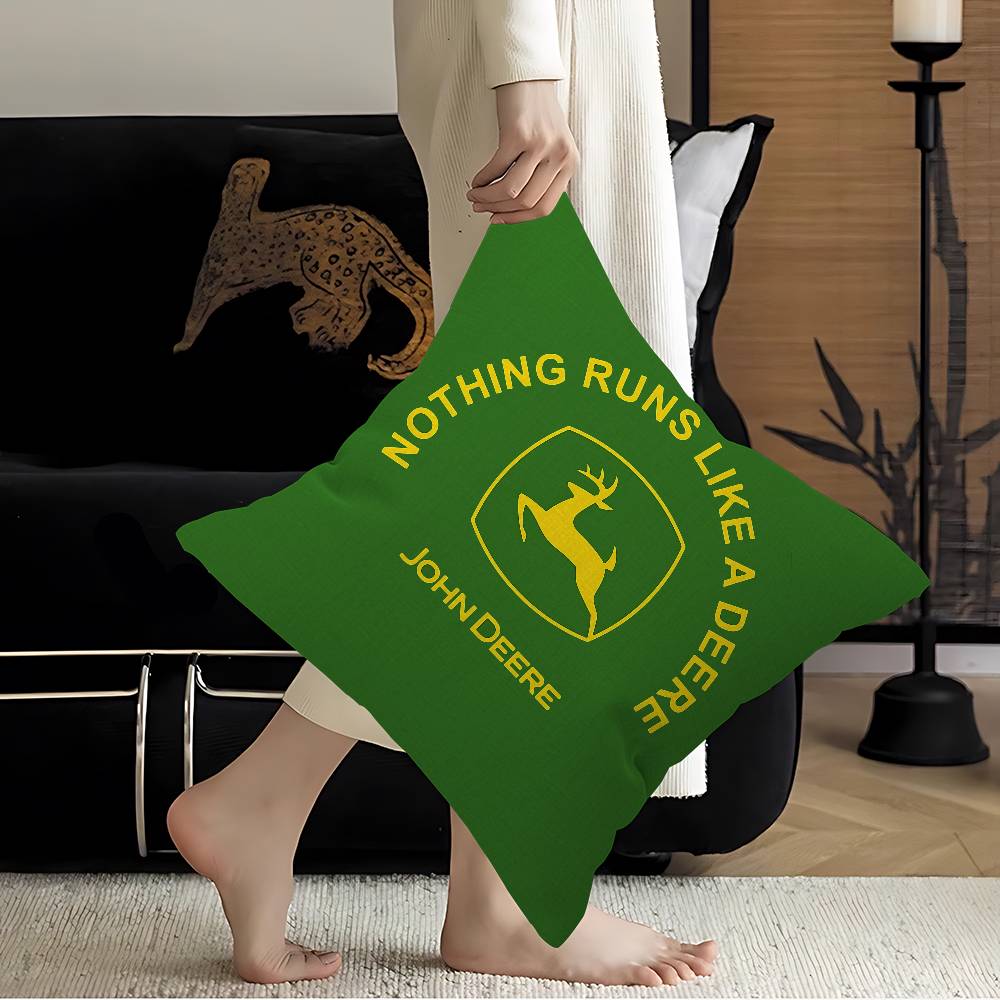 J-John-Deere 로고 메이플 디자인 쿠션 커버  - Home Decor Logo Design 리뷰 및 가격