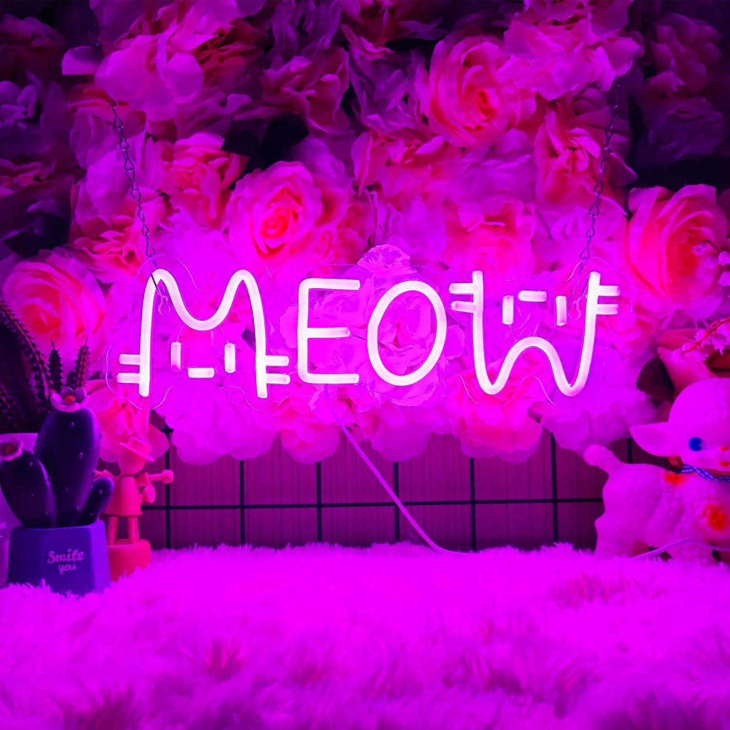 야옹 네온사인 고양이 USB 전원 LED 디밍 가능 네 - Home Decor Cat 리뷰 및 가격