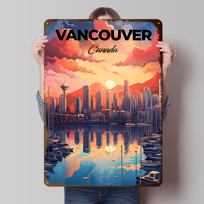밴쿠버 여행 프린트 포스터 맞춤형 레트로 벽 예술 빈티 - Home Decor Vancouver 리뷰 및 가격