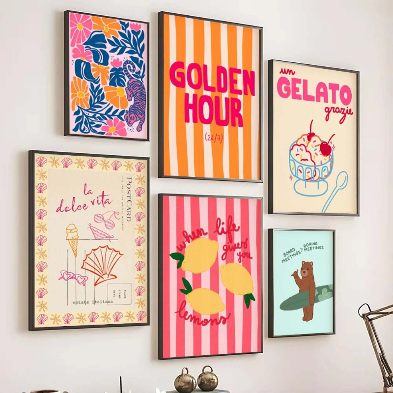 열대 Preppy 포스터 조개 해변 여름 포스터 인쇄  - Home Decor Aesthetic Pinterest 리뷰 및 가격