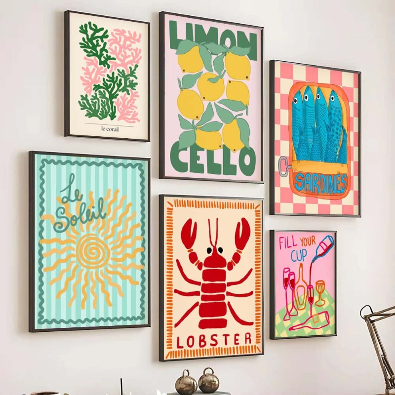 열대 Preppy 포스터 조개 해변 여름 포스터 인쇄  - Home Decor Aesthetic Pinterest 리뷰 및 가격