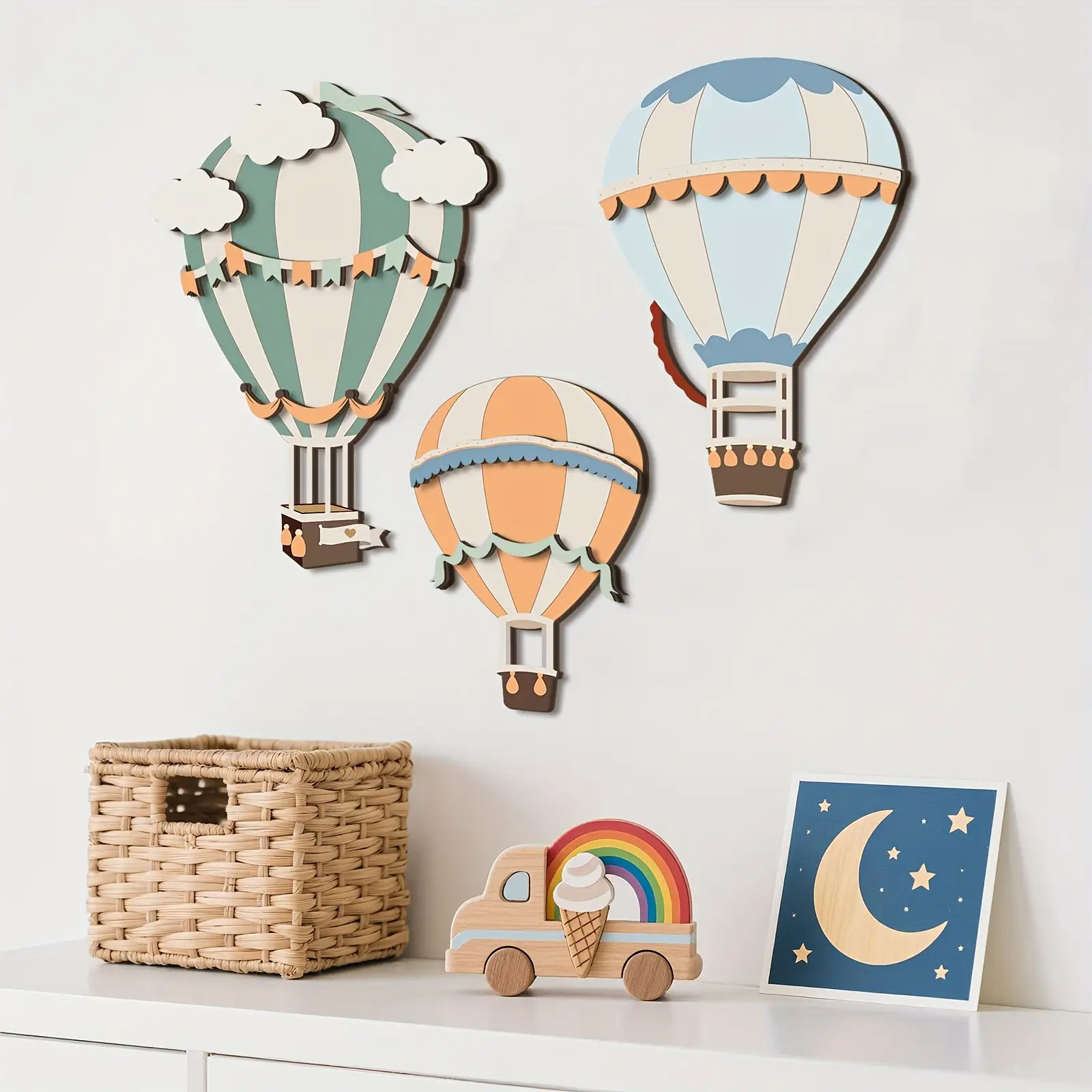 3D 귀엽고 다채로운 열기구 나무 벽 장식 세트, 꿈같 - Home Decor Etsy 리뷰 및 가격