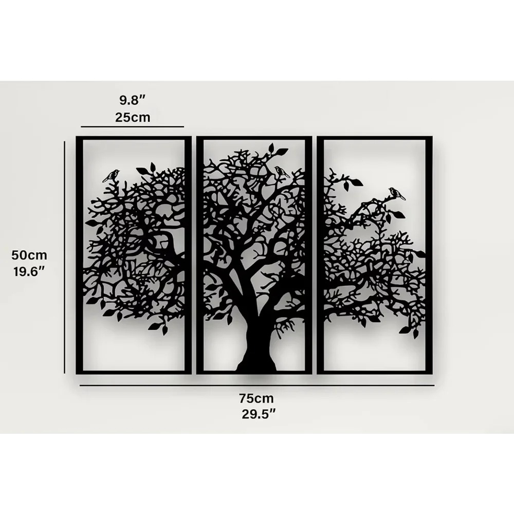 3개 가족 나무 금속 벽 장식 – 생명의 나무 철 예술 - Home Decor Etsy 리뷰 및 가격