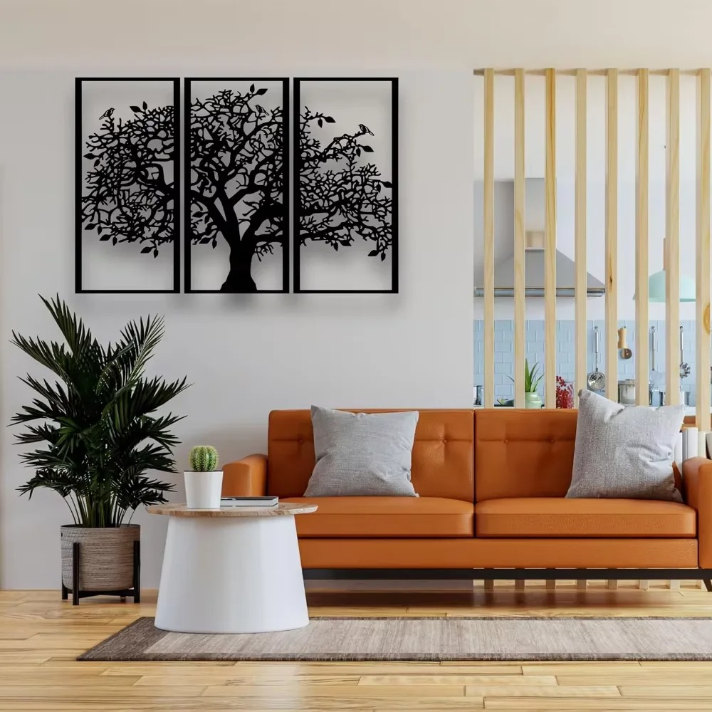 3개 가족 나무 금속 벽 장식 – 생명의 나무 철 예술 - Home Decor Etsy 리뷰 및 가격