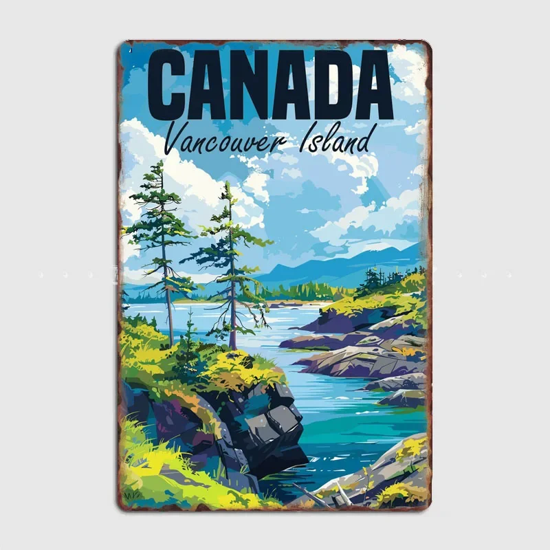 밴쿠버 섬 캐나다 여행 명소 포스터 금속 명판 주석 표 - Home Decor Vancouver 리뷰 및 가격